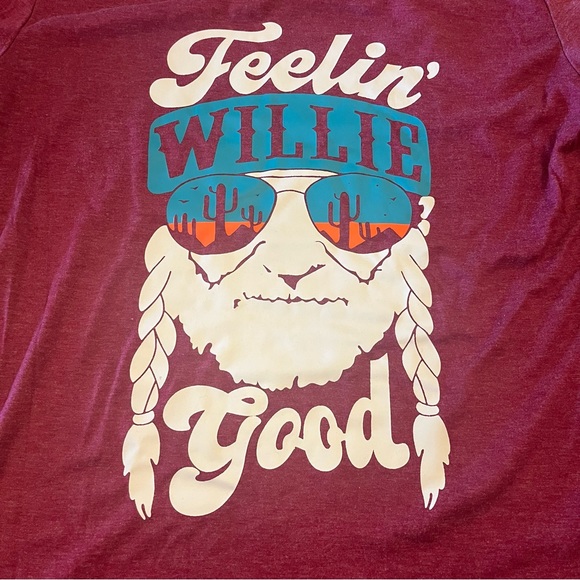*SOLD* Feelin’ Willie Good Willie Nelson T-shirt - Picture 3 of 8